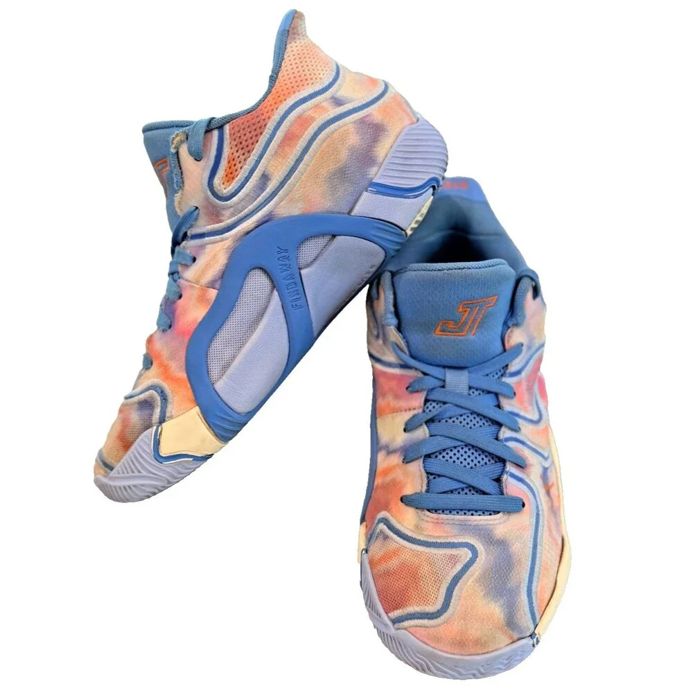 Jordan Tatum 3 Tie Dye Blue Pink Basketball Sneaker HF 3136–400 Youth 7